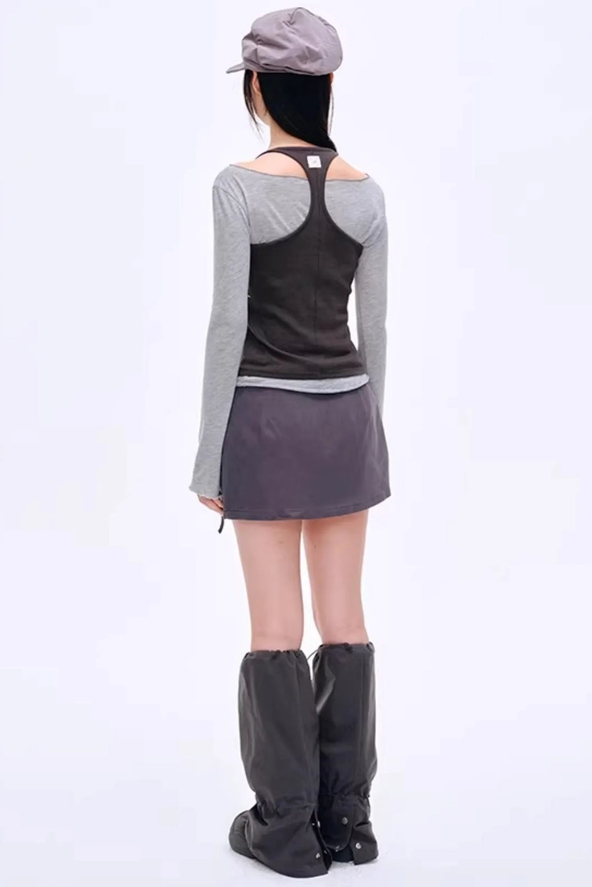 Side Slit Hip-Hugging Skirt Pants