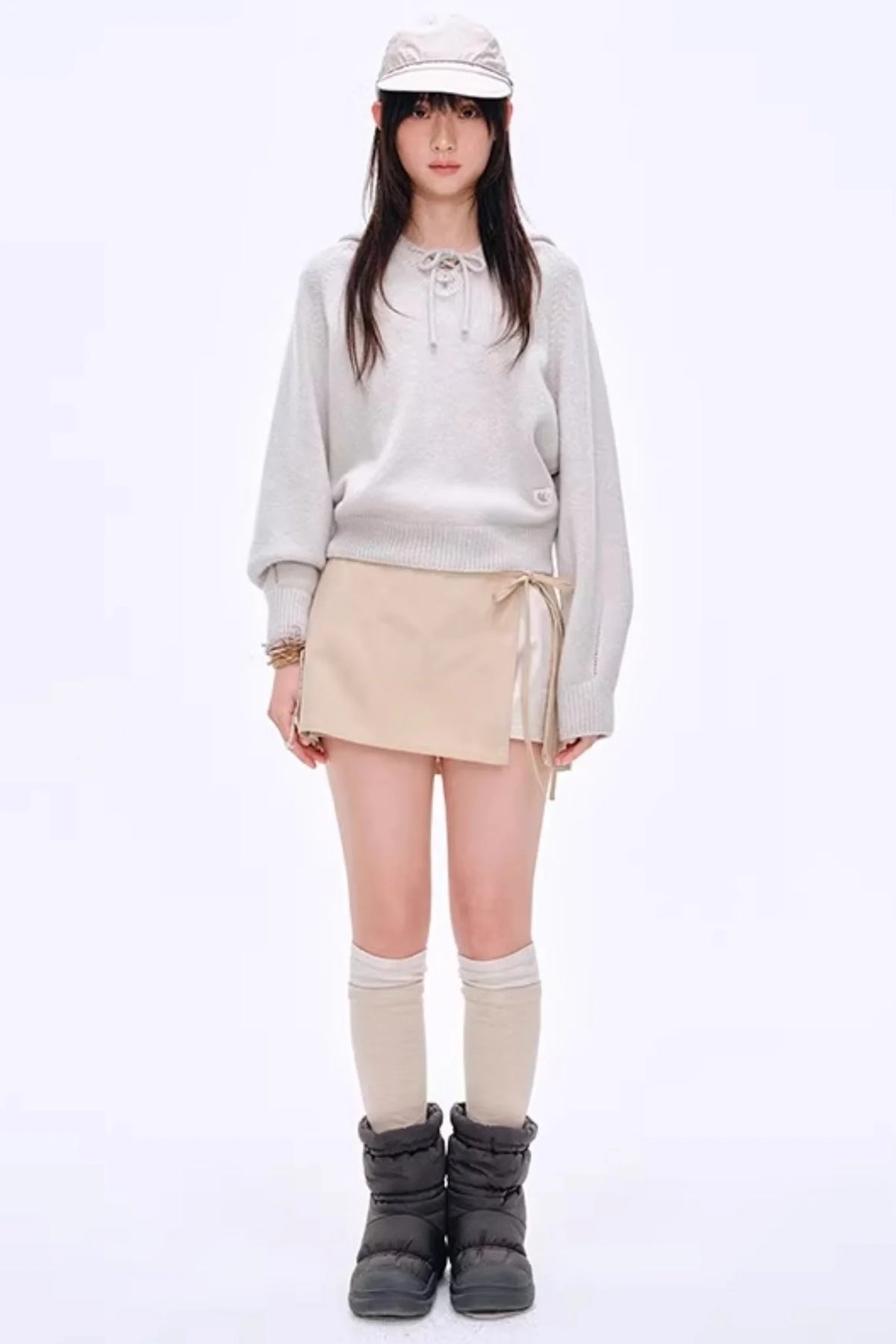 Side Slit Hip-Hugging Skirt Pants