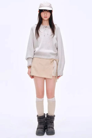 Side Slit Hip-Hugging Skirt Pants