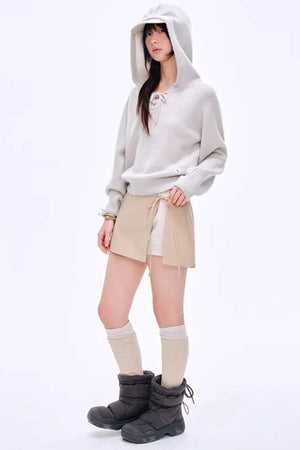 Side Slit Hip-Hugging Skirt Pants