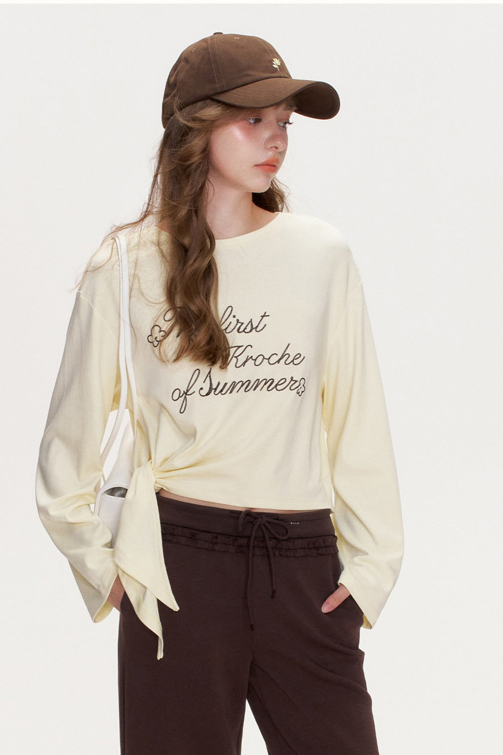 Side-Tie Long-Sleeve Top