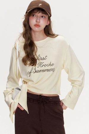 Side-Tie Long-Sleeve Top