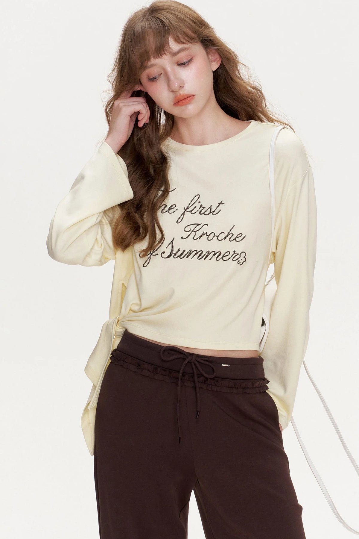 Side-Tie Long-Sleeve Top