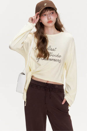Side-Tie Long-Sleeve Top