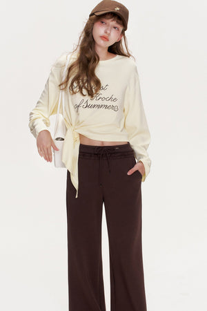 Side-Tie Long-Sleeve Top