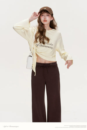 Side-Tie Long-Sleeve Top