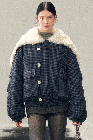 Silent Blue Lamb Wool Coat