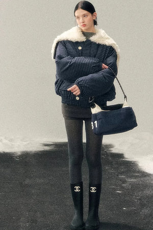 Silent Blue Lamb Wool Coat