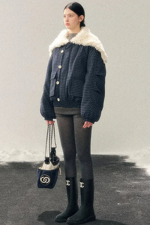Silent Blue Lamb Wool Coat