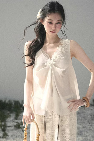 Silent Rose Semi-Sheer Lace T-Shirt
