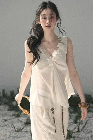Silent Rose Semi-Sheer Lace T-Shirt