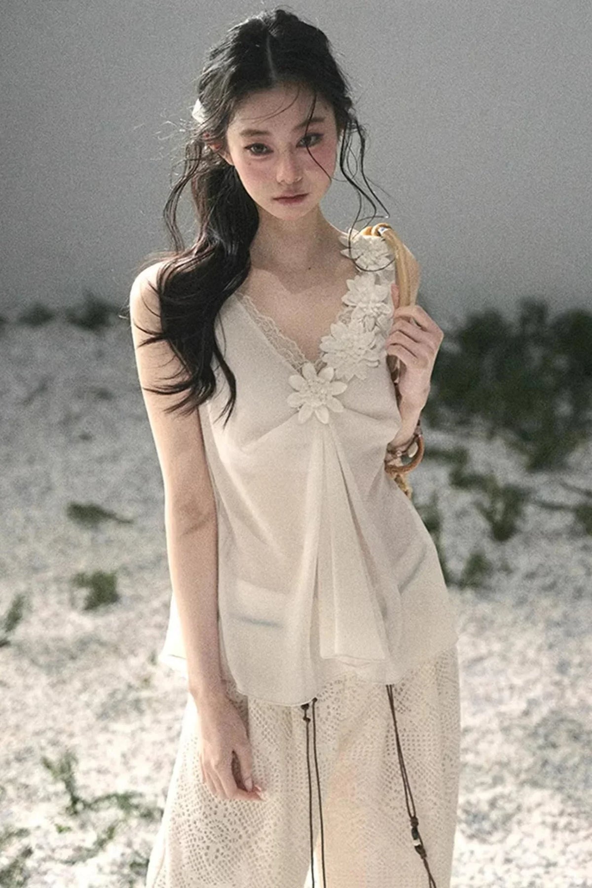 Silent Rose Semi-Sheer Lace T-Shirt