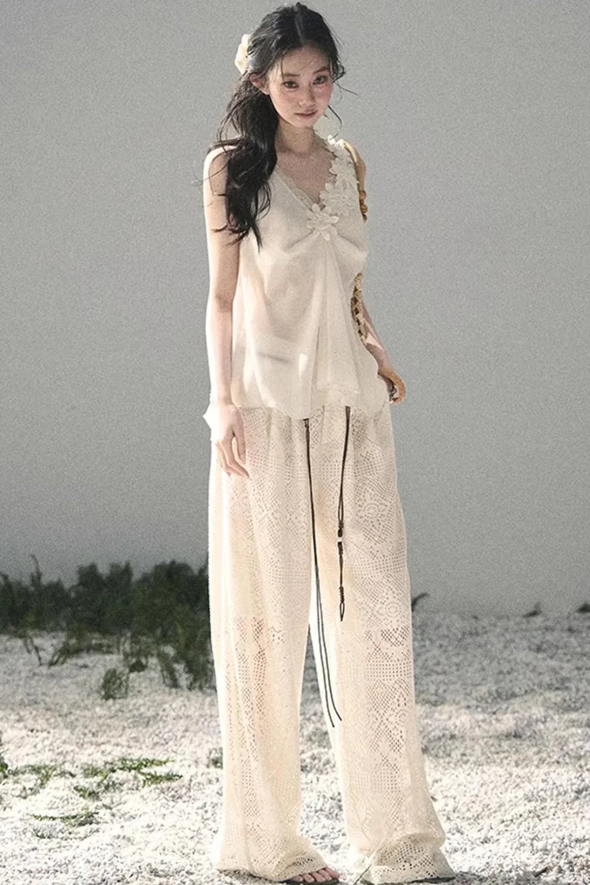 Silent Rose Semi-Sheer Lace T-Shirt