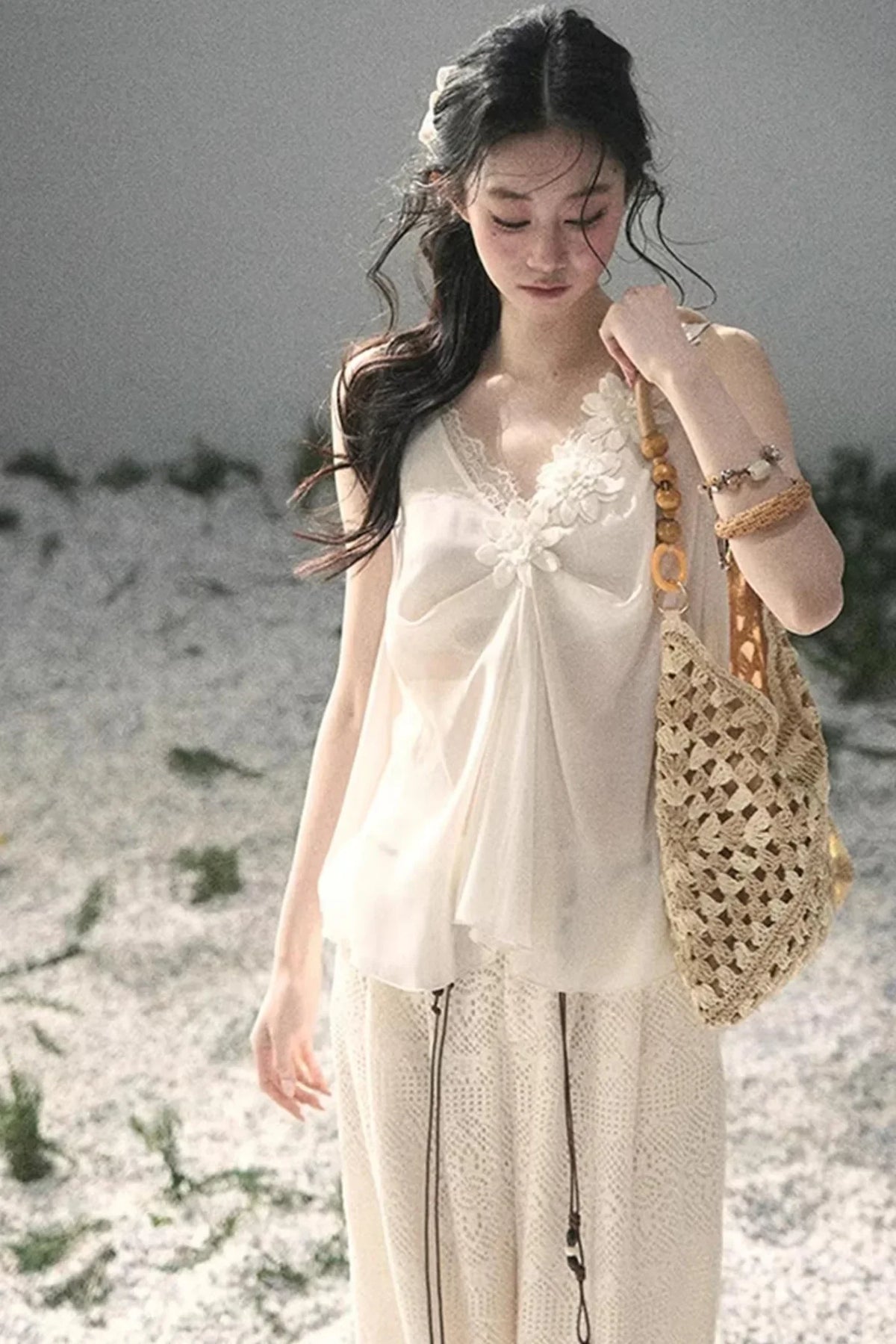 Silent Rose Semi-Sheer Lace T-Shirt
