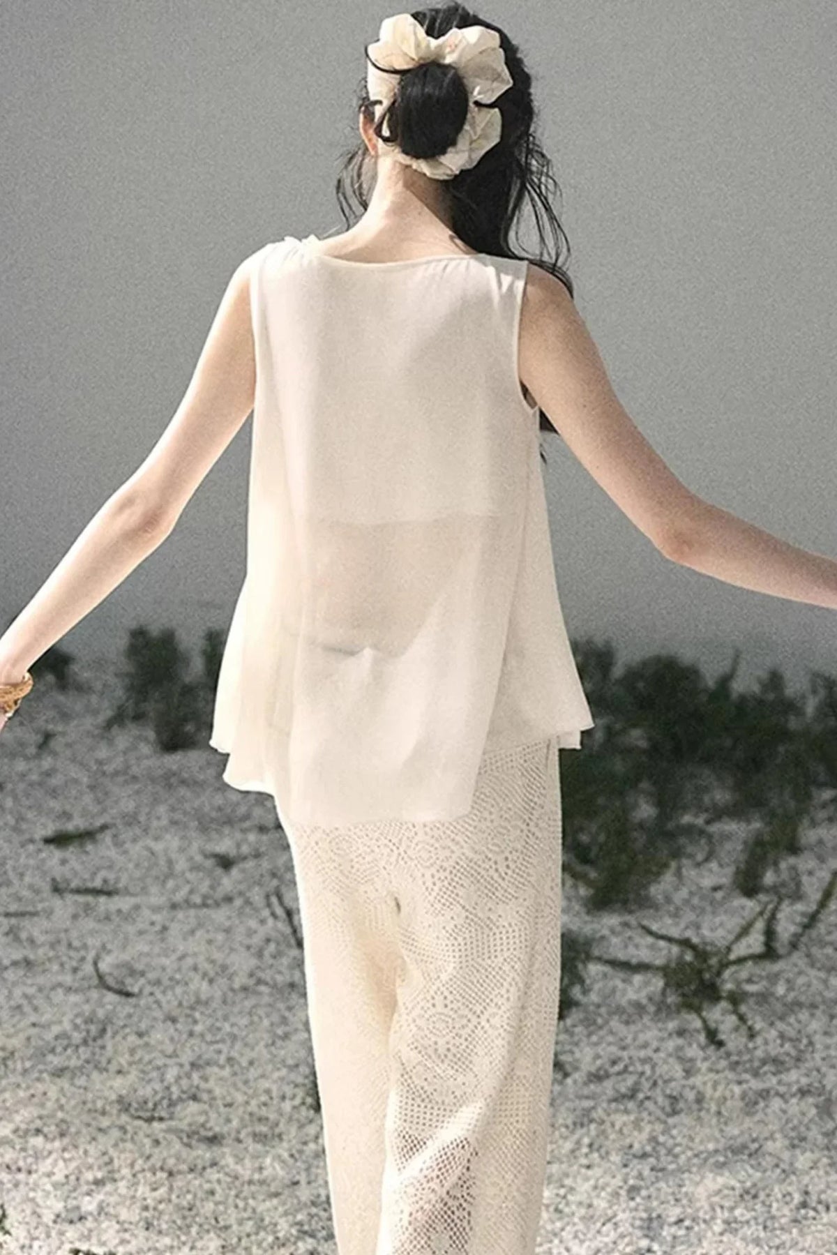 Silent Rose Semi-Sheer Lace T-Shirt