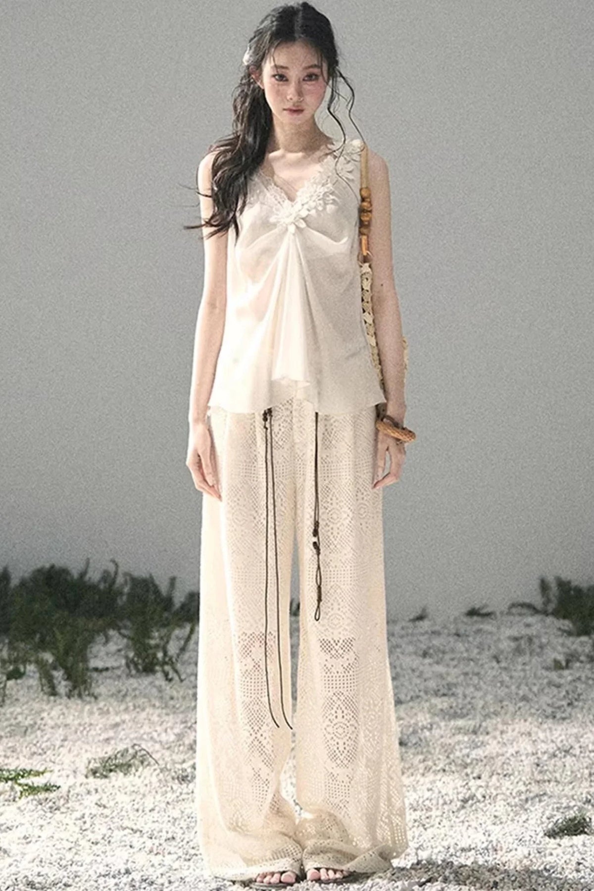 Silent Rose Semi-Sheer Lace T-Shirt