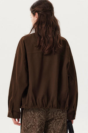 Silhouette Distressed Lace-Up Jacket