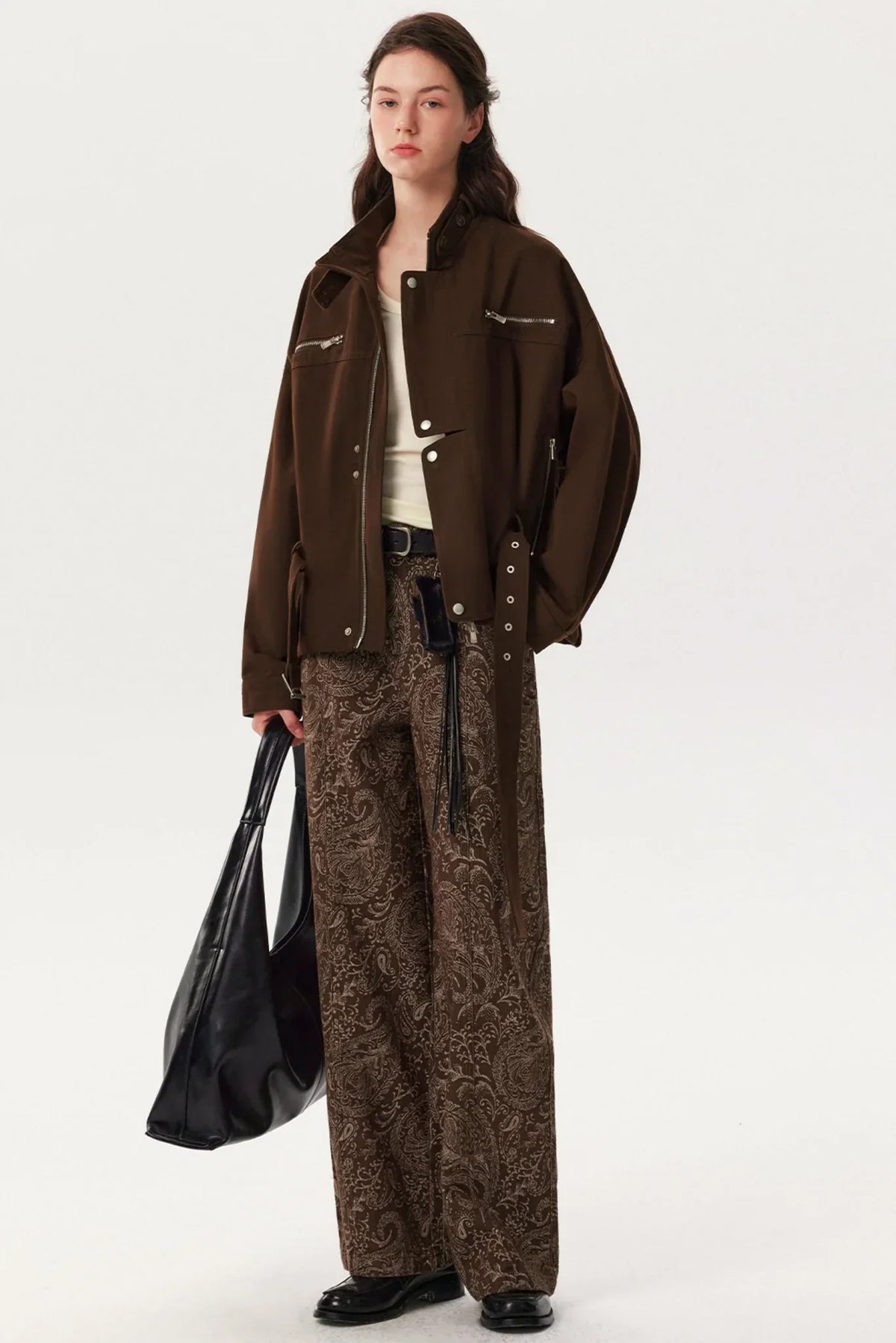 Silhouette Distressed Lace-Up Jacket