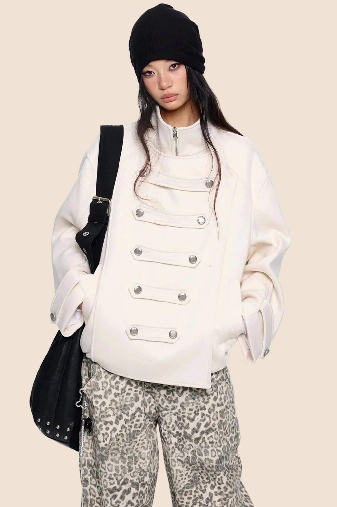 Silhouette Pleated Wool Coat