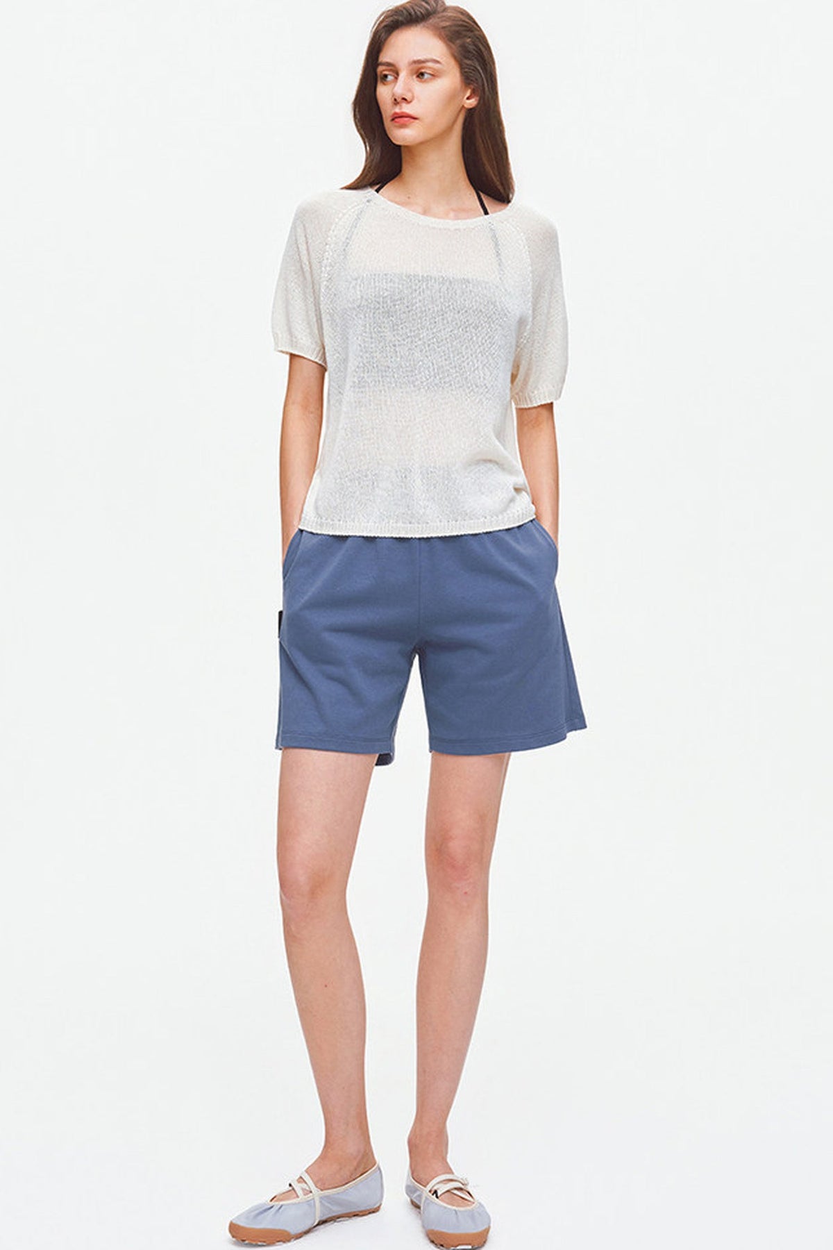 Silk Blend Knit Raglan Top