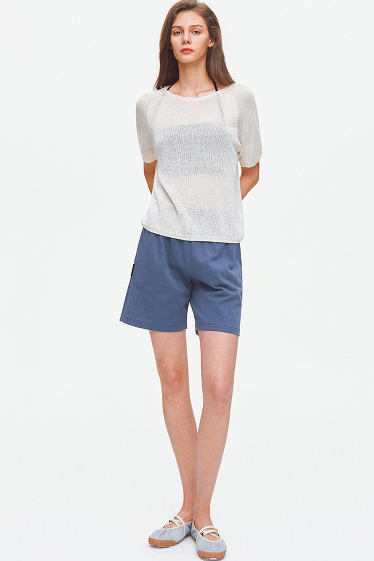Silk Blend Knit Raglan Top