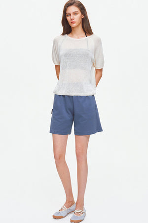 Silk Blend Knit Raglan Top