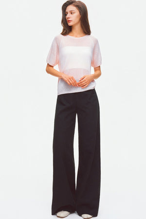 Silk Blend Knit Raglan Top