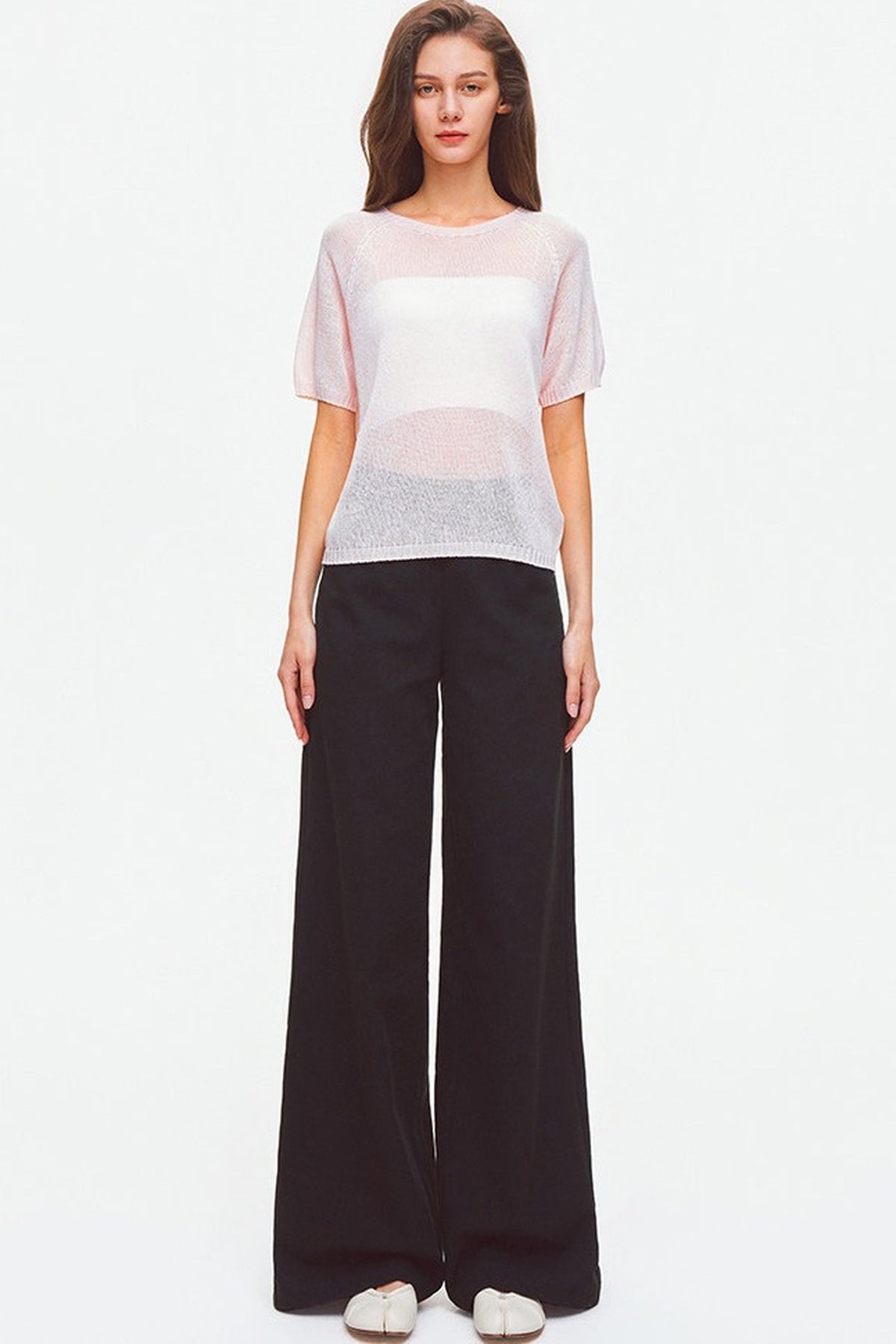 Silk Blend Knit Raglan Top