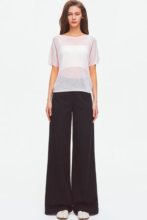 Silk Blend Knit Raglan Top