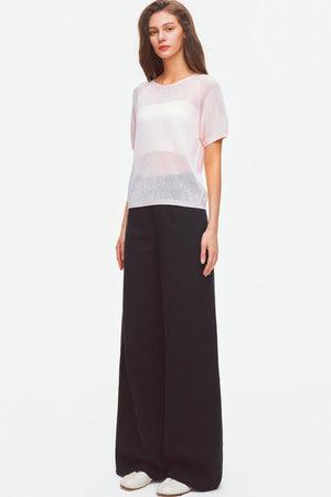 Silk Blend Knit Raglan Top