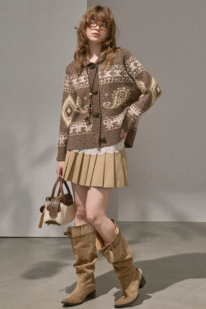 Silk Classic Pleated Puffy Short Skirt