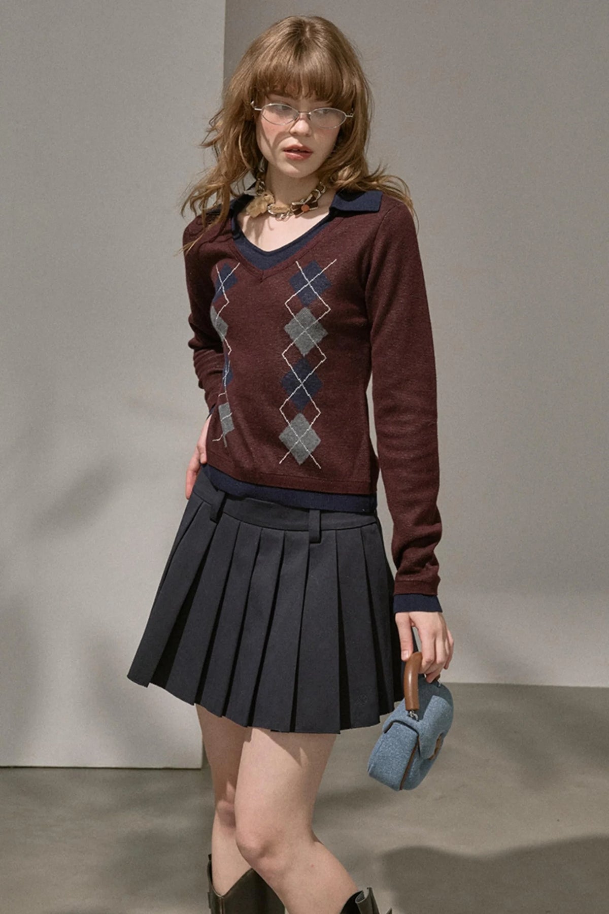 Silk Classic Pleated Puffy Short Skirt