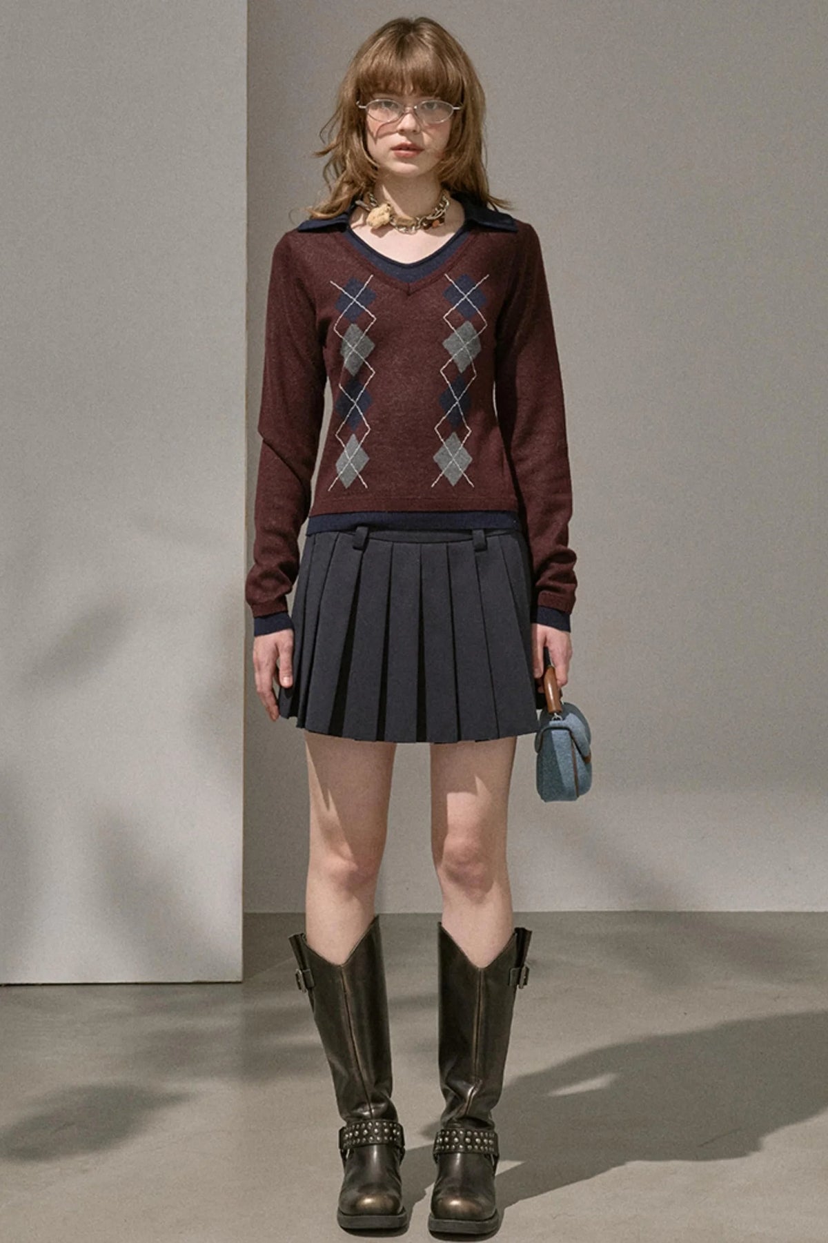 Silk Classic Pleated Puffy Short Skirt