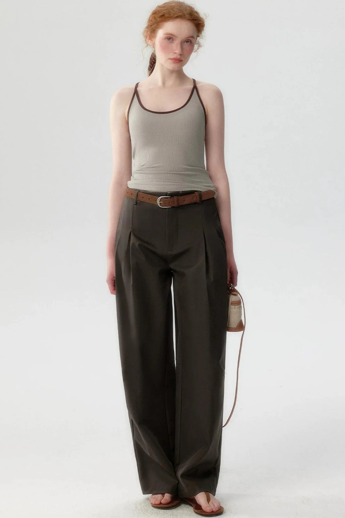 Silk Contrasting Stitch Camisole
