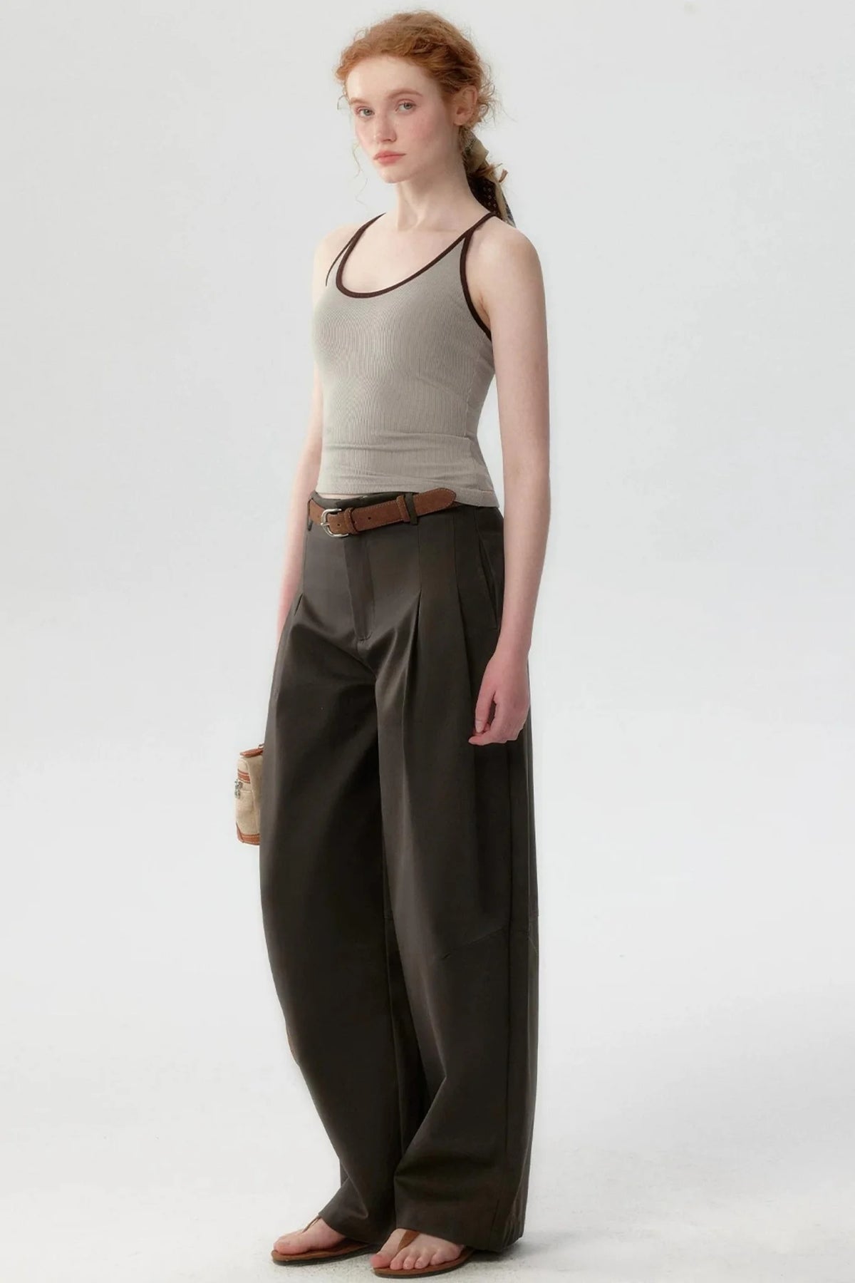 Silk Contrasting Stitch Camisole
