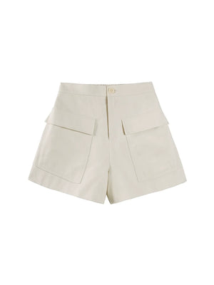 Silk-Linen Tailored Shorts Vest Set-Up