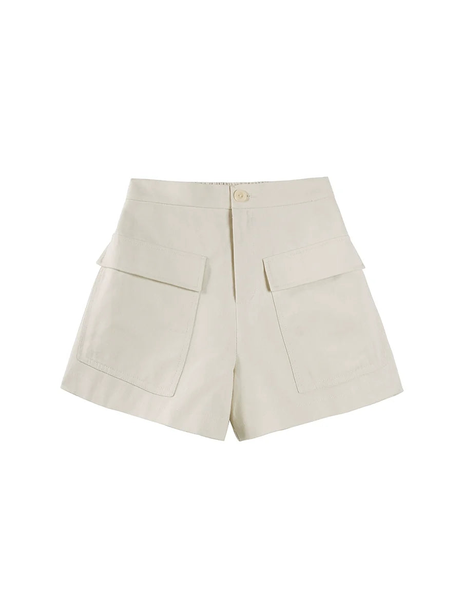 Silk-Linen Tailored Shorts Vest Set-Up