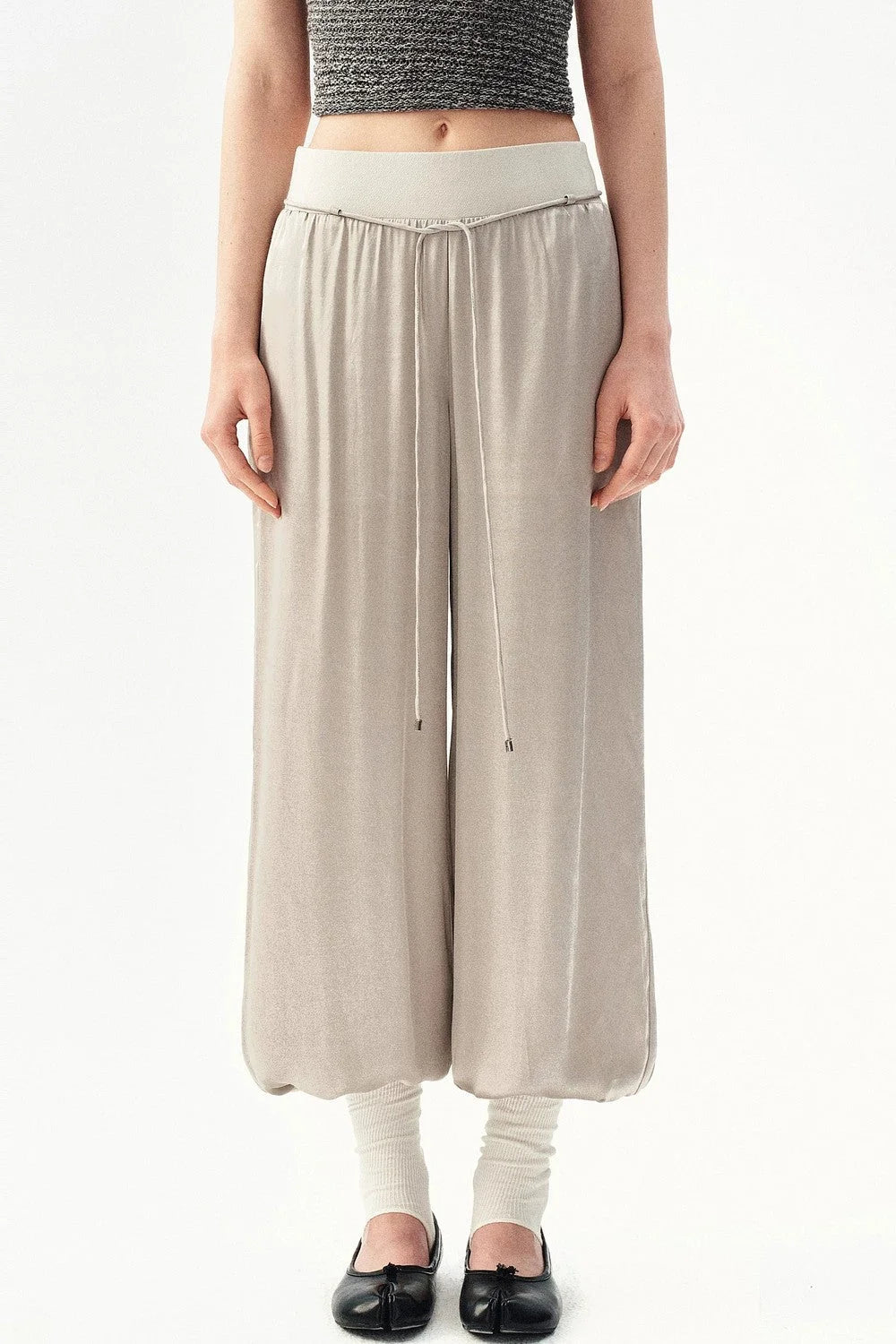 Silk Satin French Pants