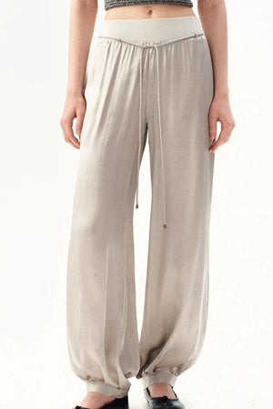 Silk Satin French Pants