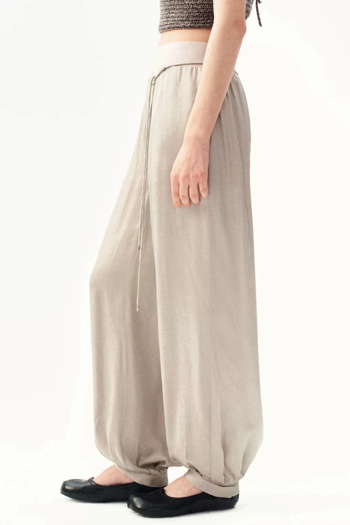 Silk Satin French Pants