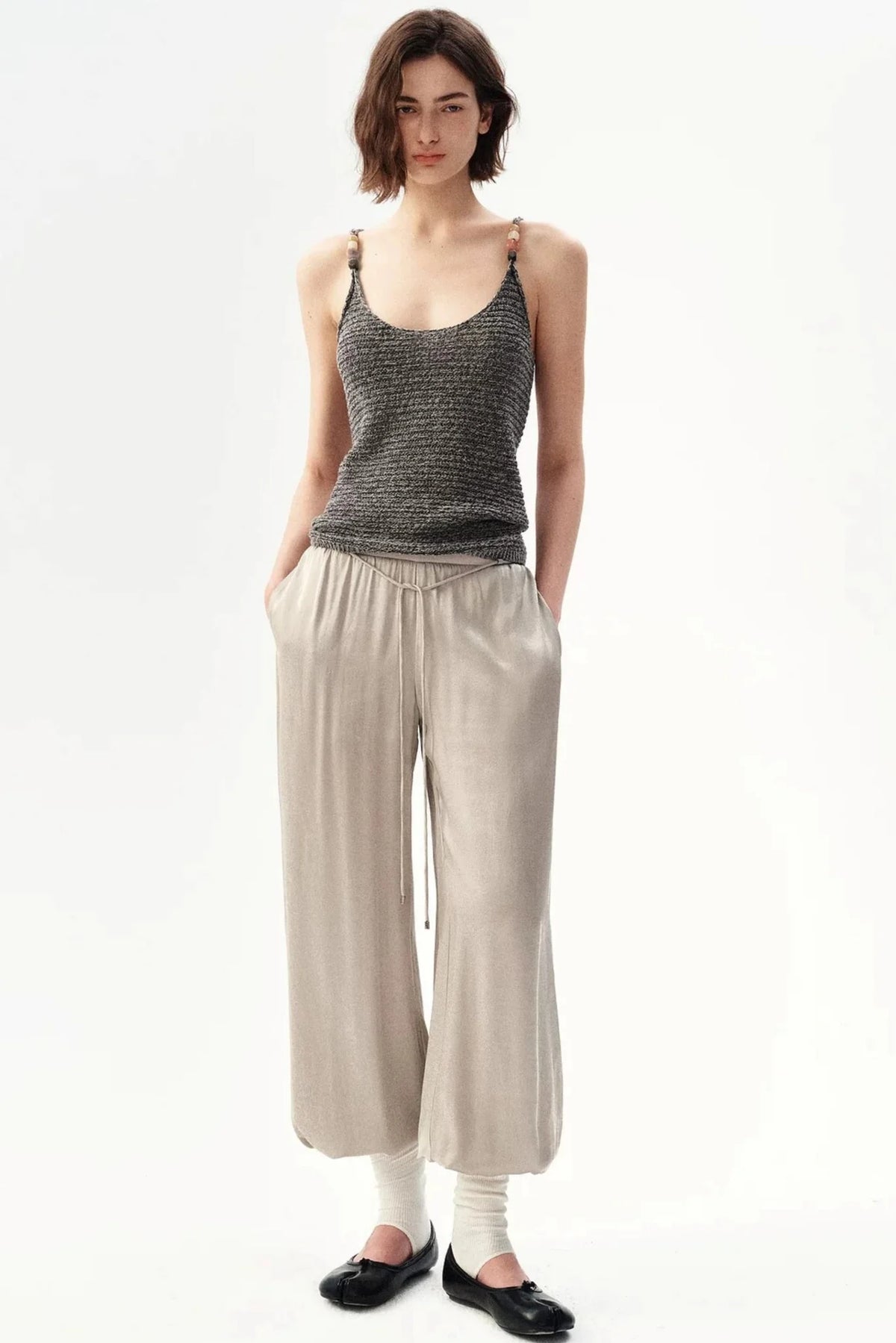 Silk Satin French Pants