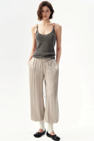 Silk Satin French Pants