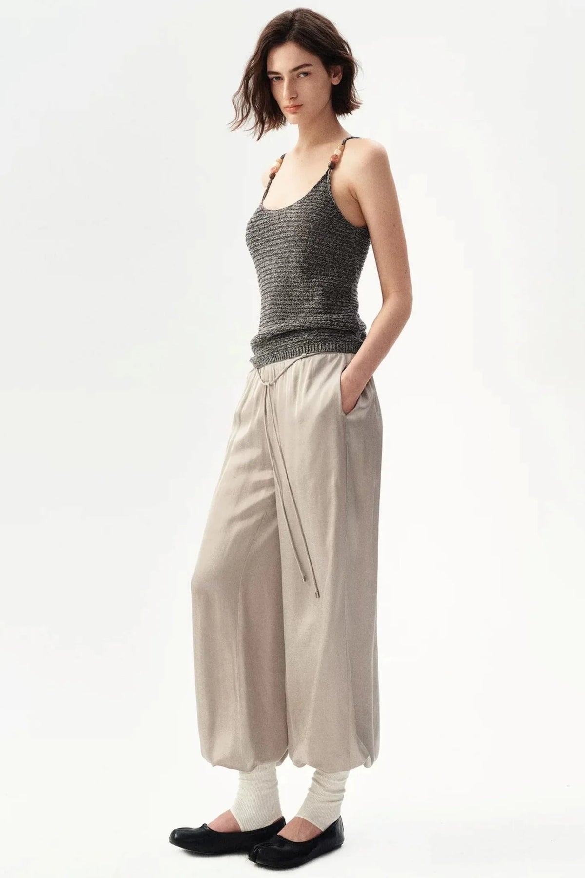 Silk Satin French Pants
