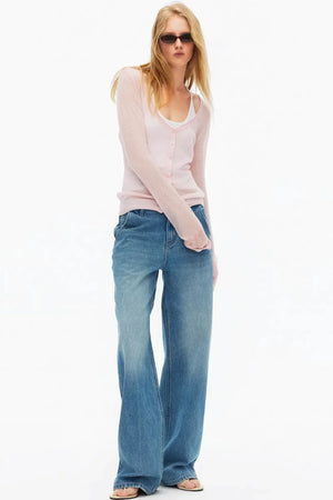 Silk Wool Hollow-Out Cardigan