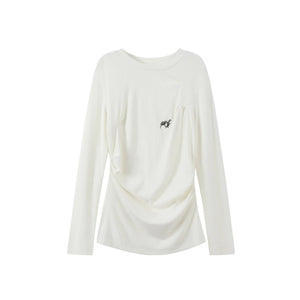 Silver Button Flutter Sweater Top Set-Up