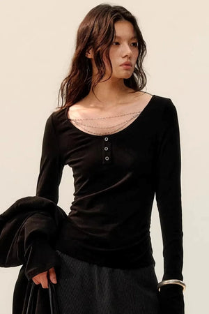 Silver Chain Slim-Fit T-Shirt