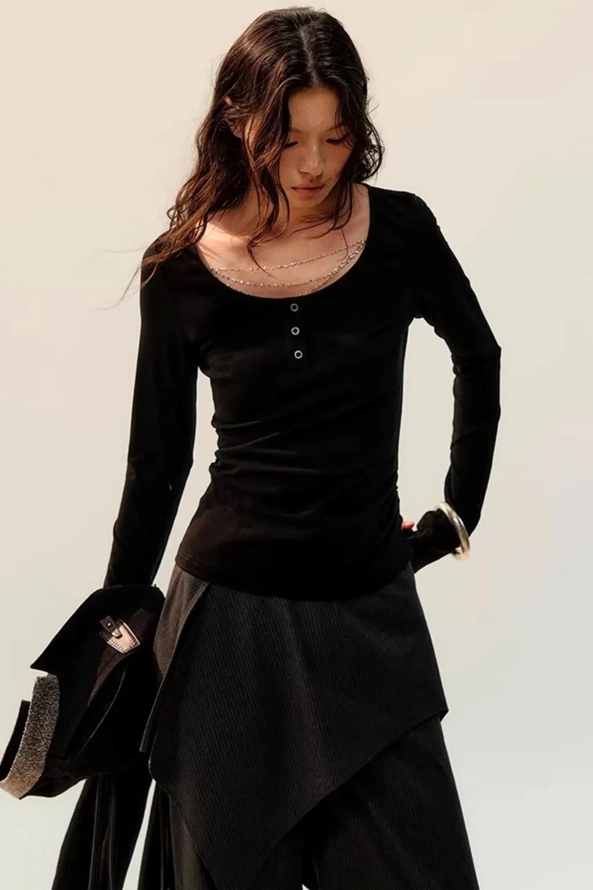 Silver Chain Slim-Fit T-Shirt