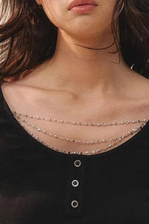 Silver Chain Slim-Fit T-Shirt