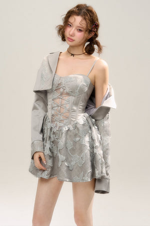 Silver Wing Padded Shoulder Suit Set-Up