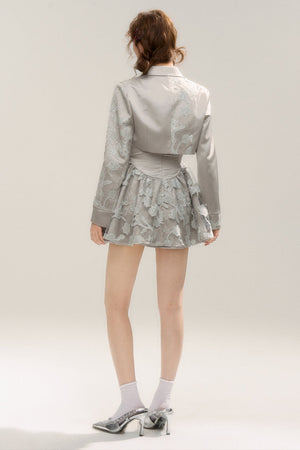 Silver Wing Padded Shoulder Suit Set-Up